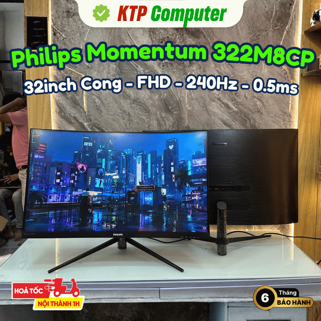 Màn hình cong Philips Momentum 322M8CP (32inch - Full HD - 240Hz) KTP Computer