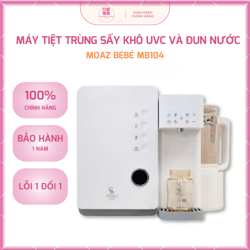 Máy tiệt trùng sấy khô UVC và đun nước thông minh Moaz BéBé MB104