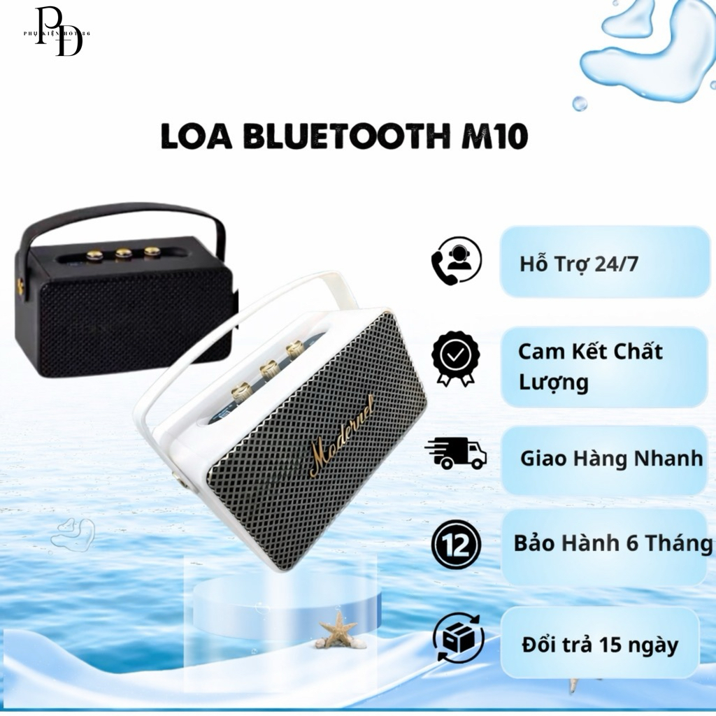 Loa Bluetooth M10 Có Quai Sách, Loa Nghe Nhạc Không Dây, Công Suất 10w Tặng Kèm Dây Sạc Type_C