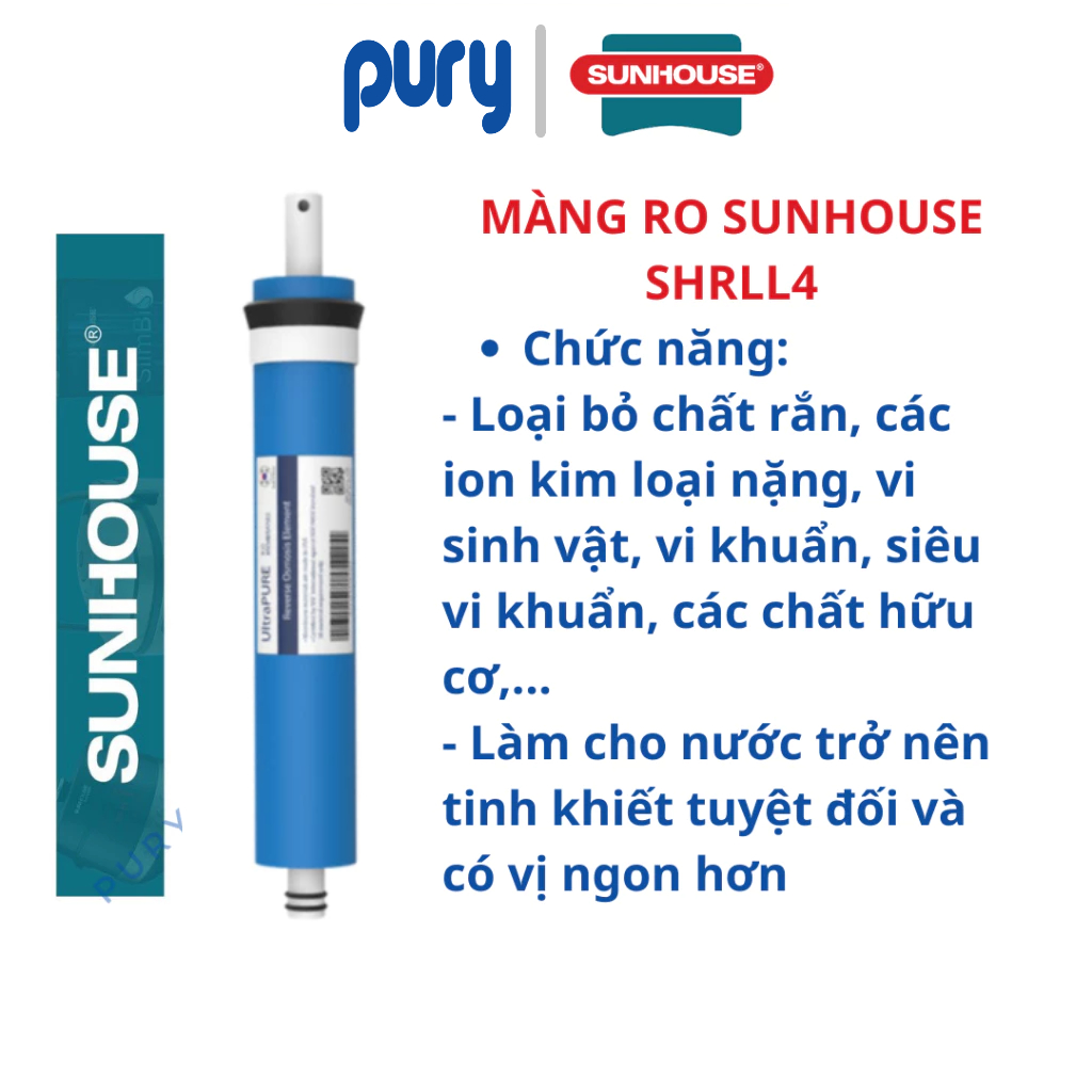 Lõi lọc nước số 4 Sunhouse - Màng lọc thẩm thấu ngược - Màng lọc RO Sunhouse SHA-ROV7 - Chính hãng