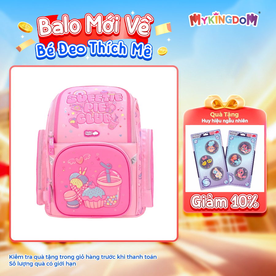 Ba Lô Đi Học Fancy Sweetie Pie Club CLEVERHIPPO BS1238/PINK