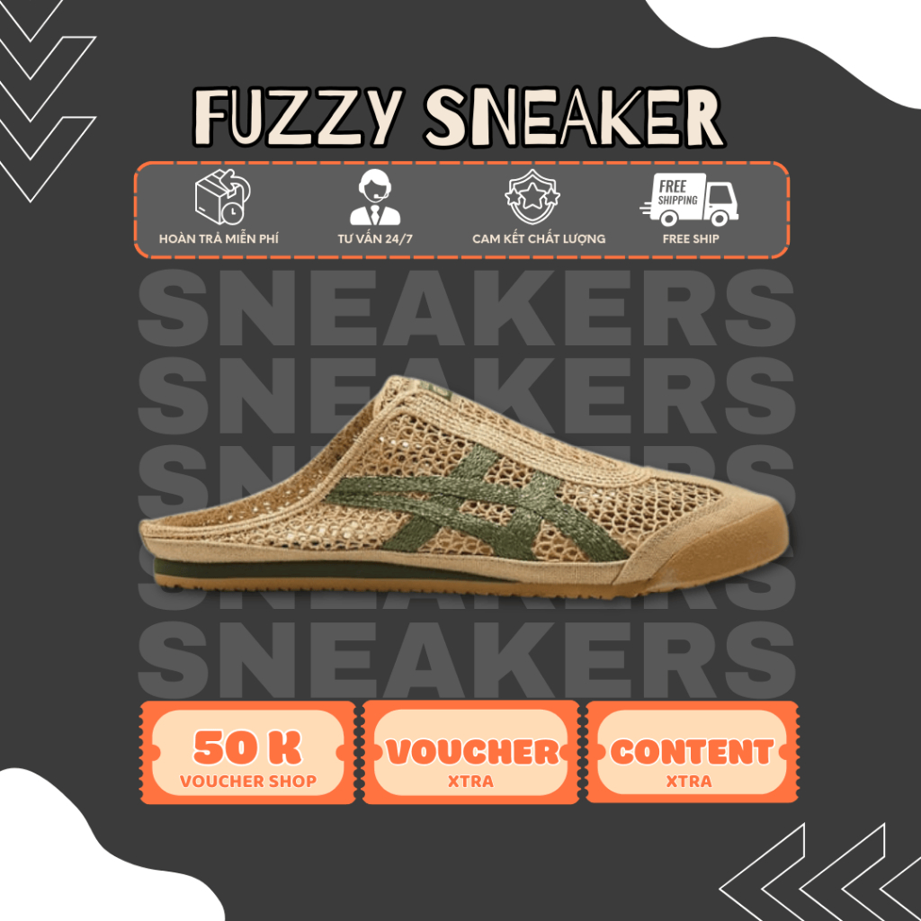 Giày Sục Onitsuka Tiger Mexico 66 Sabot Beige Green