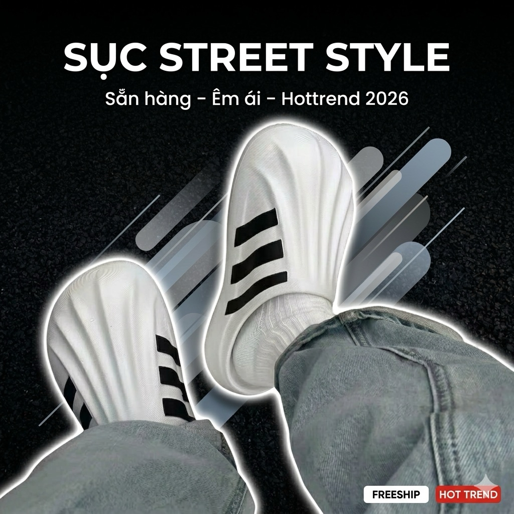 Sục Adiform đúc nguyên khối cao 4cm, nam nữ thời trang