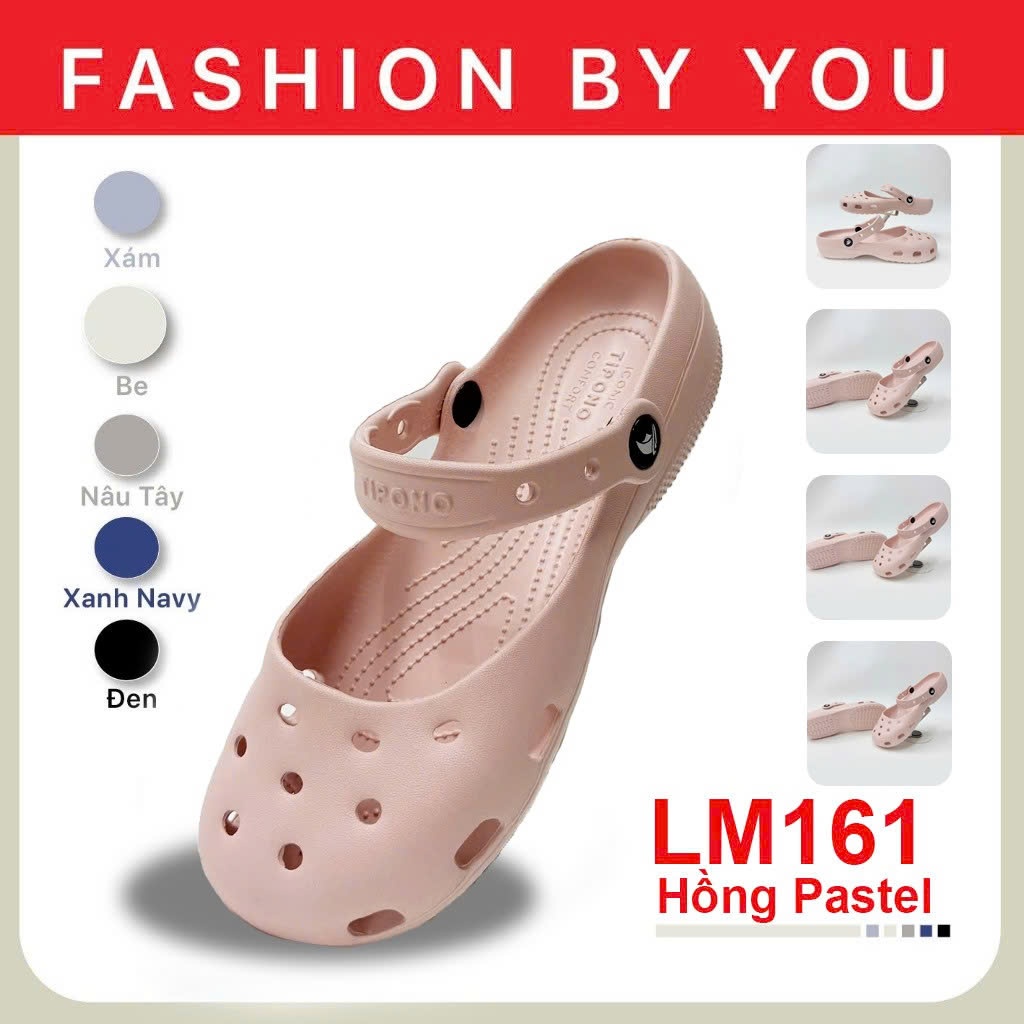 TIPONO LM161 [Tặng Charm Ngẫu Nhiên] Dép Nữ EVA Êm Nhẹ Thoáng Khí Chống Trượt Form Xinh Tôn Dáng