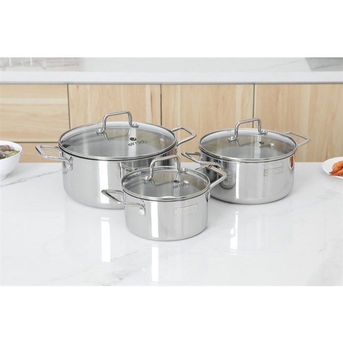 Nồi inox liền khối Elmich Trimax XR EL3843 size 16,20,24cm