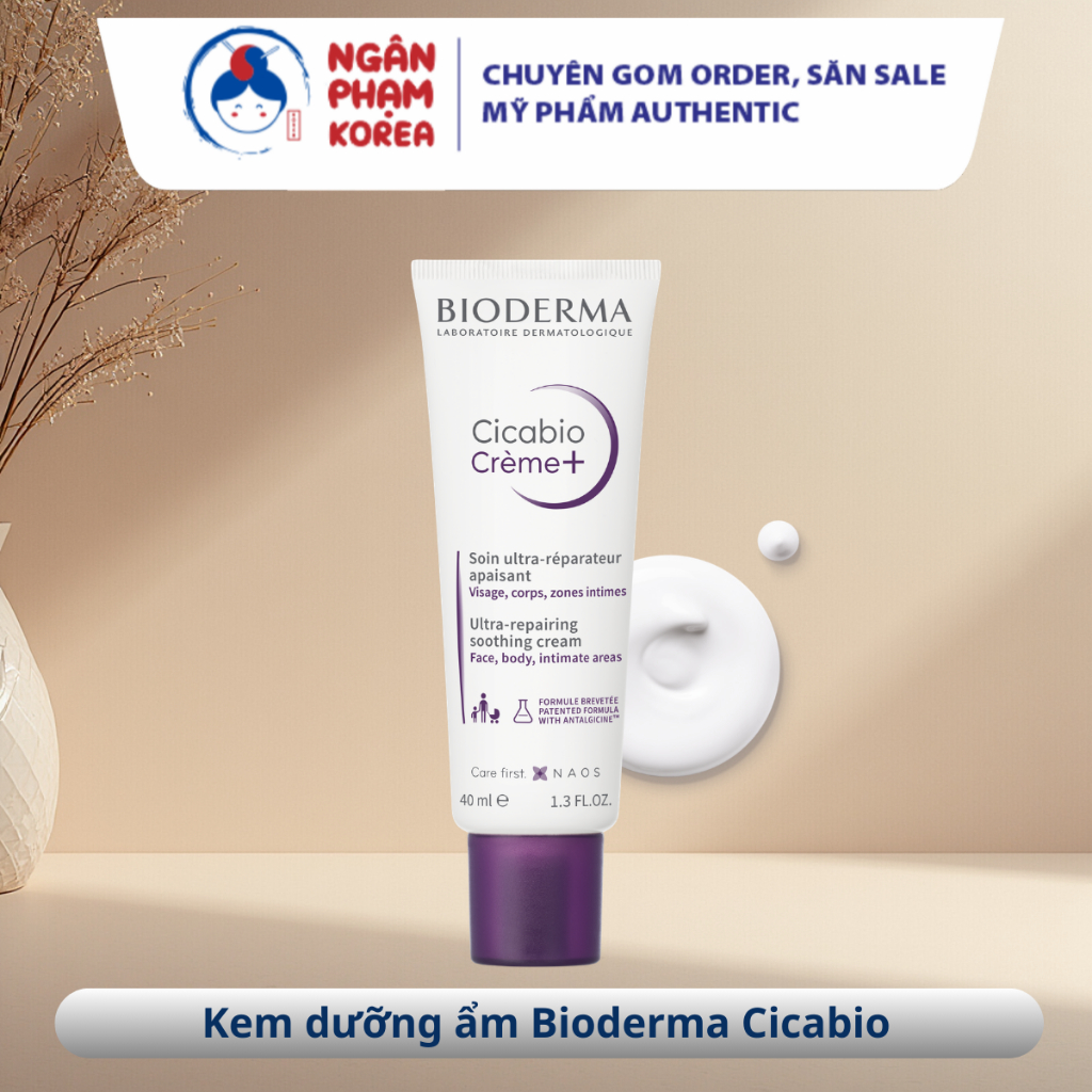 Kem Dưỡng Ẩm Phục Hồi Và Làm Dịu Da Bioderma Cicabio Tím l Ngân Phạm Korea
