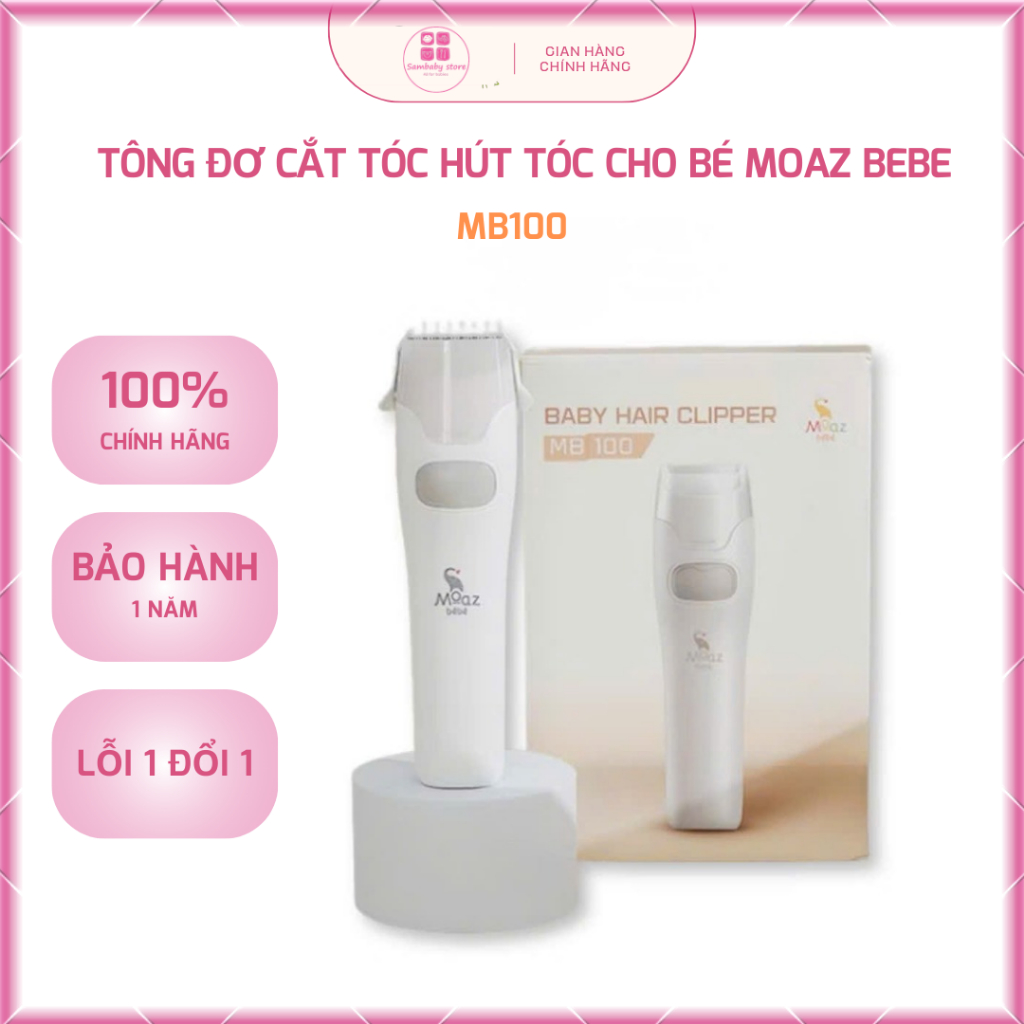 Tông Đơ Cắt Tóc Hút Tóc Cho Bé Moaz Bebe MB100