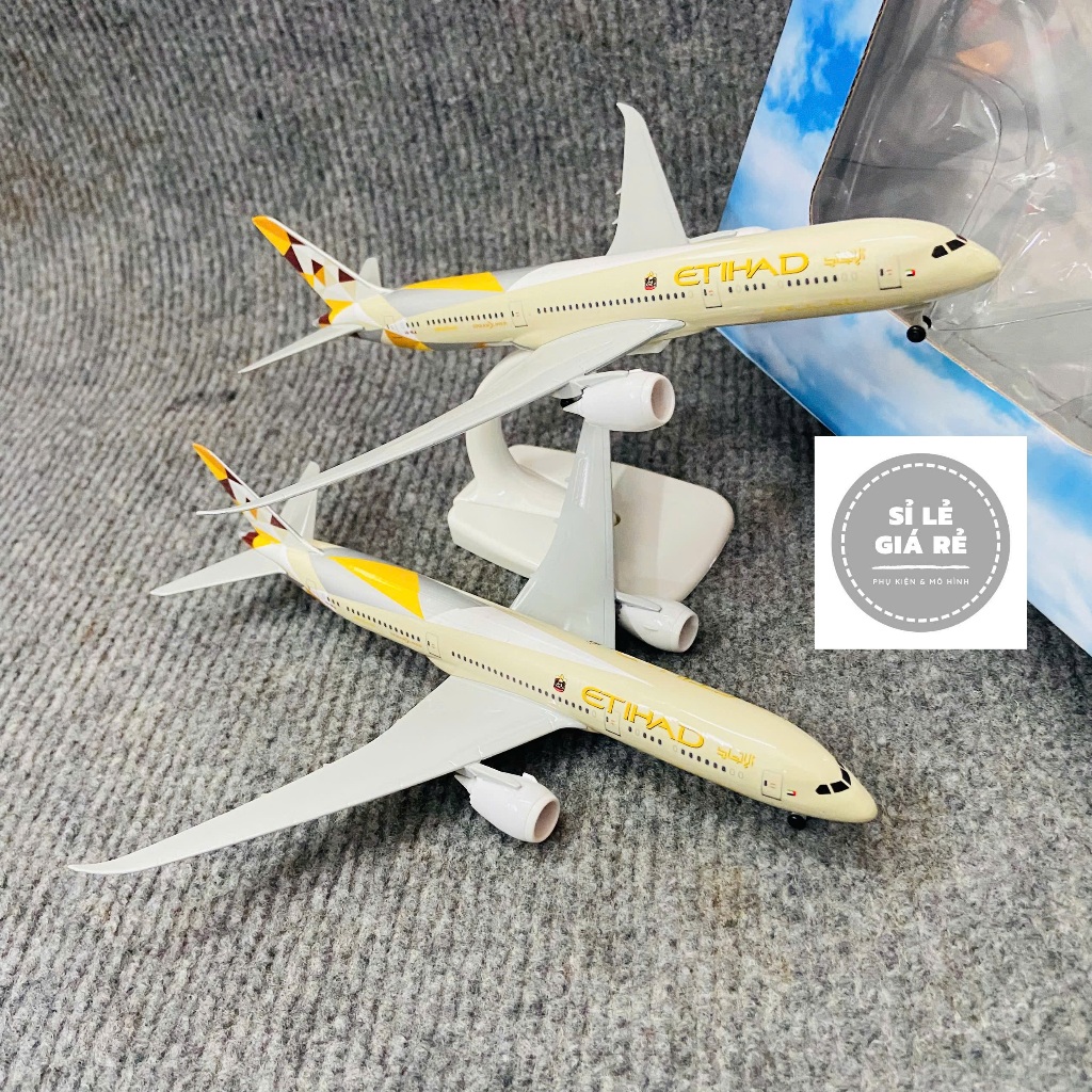 Mô Hình Trưng Bày Máy Bay Etihad Airways Boeing 787 Có Đế Trưng Bày – B787 Dreamliner 1:400 Display 