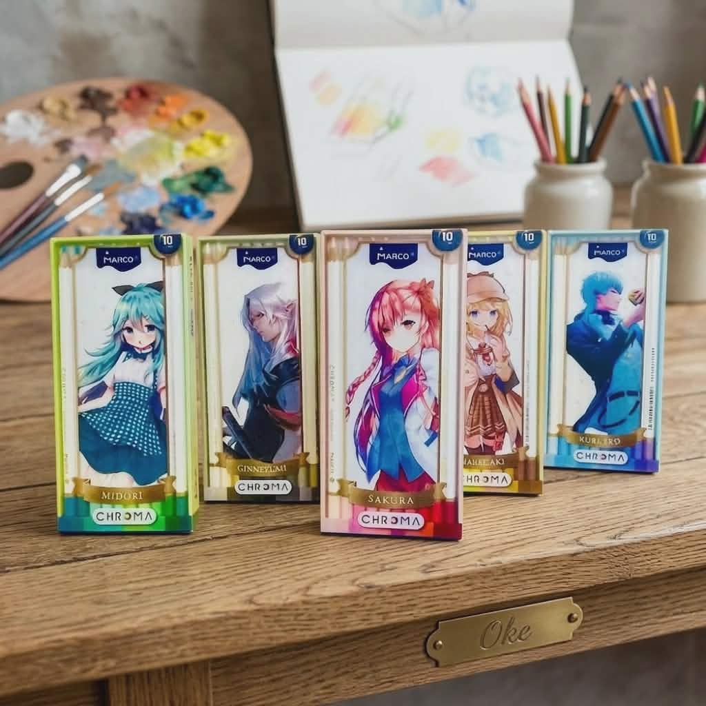 [ GIAO HOẢ TỐC } Bộ 50 Bút Chì Màu MARCO Chroma Manga (Sakura, Sharegaki, Midori, Ruri-iro, Ginnezum