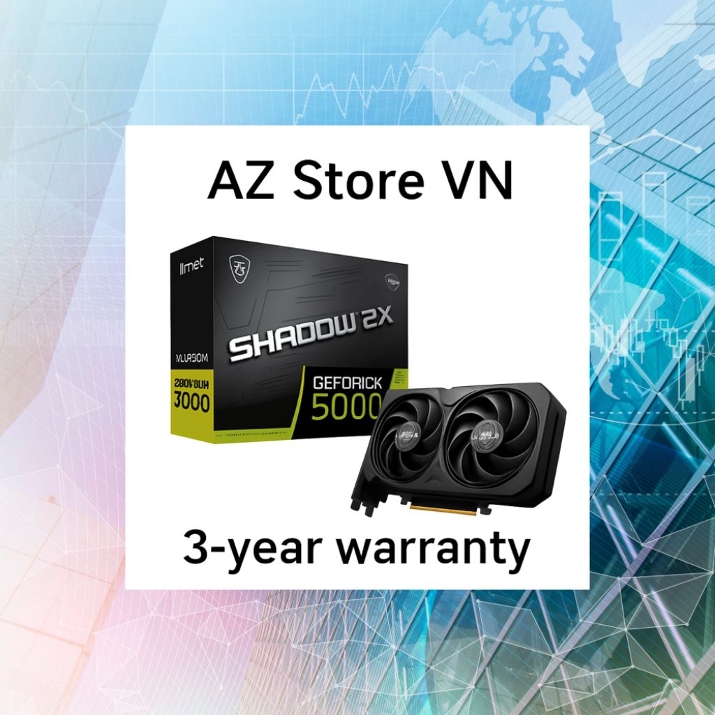 Card màn hình NVIDIA GeForce RTX 5060 MSI SHADOW 2X OC | 8GB GDDR7, 3840 CUDA, 550W