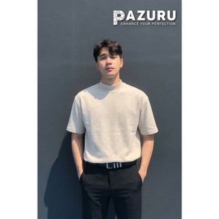 Áo Thun Trơn Cổ Cao 3.5cm PAZURU Cuddle Tee - Chất Cotton 30 Cao Cấp, Form Regular Hàn Quốc