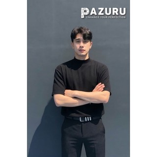 Áo Thun Trơn Cổ Cao 3.5cm PAZURU Cuddle Tee - Chất Cotton 30 Cao Cấp, Form Regular Hàn Quốc