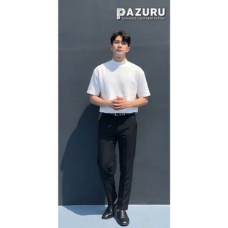 Áo Thun Trơn Cổ Cao 3.5cm PAZURU Cuddle Tee - Chất Cotton 30 Cao Cấp, Form Regular Hàn Quốc