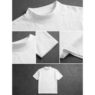 Áo Thun Trơn Cổ Cao 3.5cm PAZURU Cuddle Tee - Chất Cotton 30 Cao Cấp, Form Regular Hàn Quốc