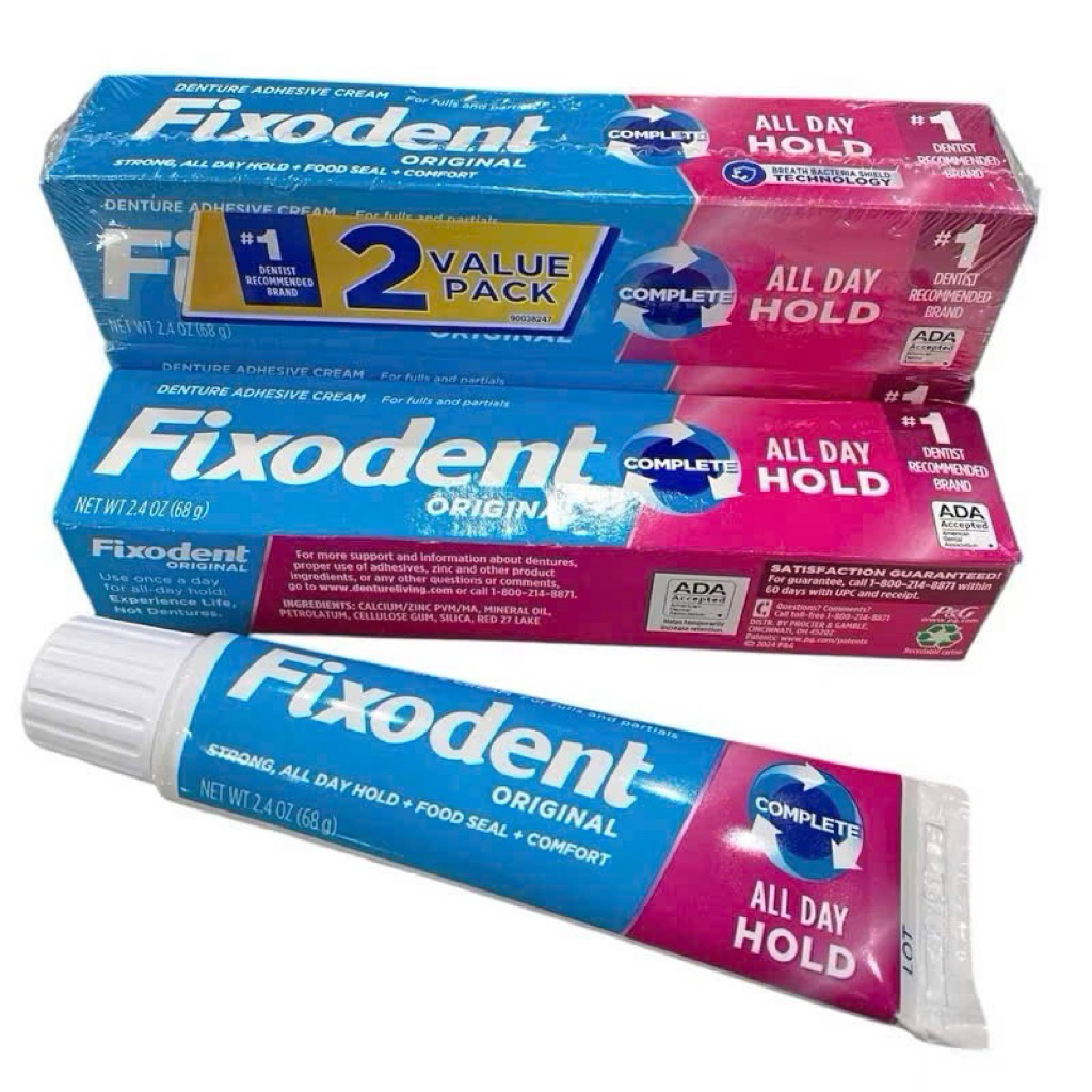 Keo dán răng giả Fixodent 68g