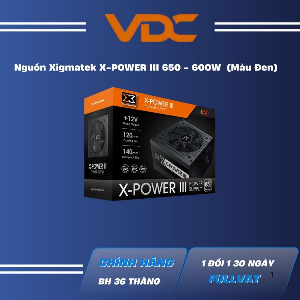 Nguồn Xigmatek X-POWER III 650 - 600W EN45990 (Màu Đen)