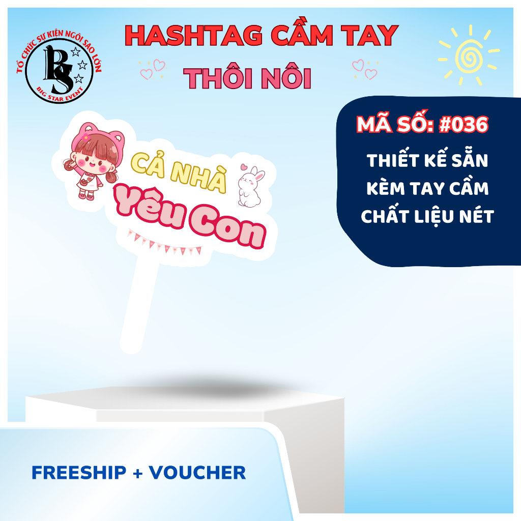 [Freeship +Voucher] Hashtag Cầm Tay Sinh Nhật / Thôi Nôi Cho Bé – Bảng Hashtag Cầm Tay Trang Trí Tiệ