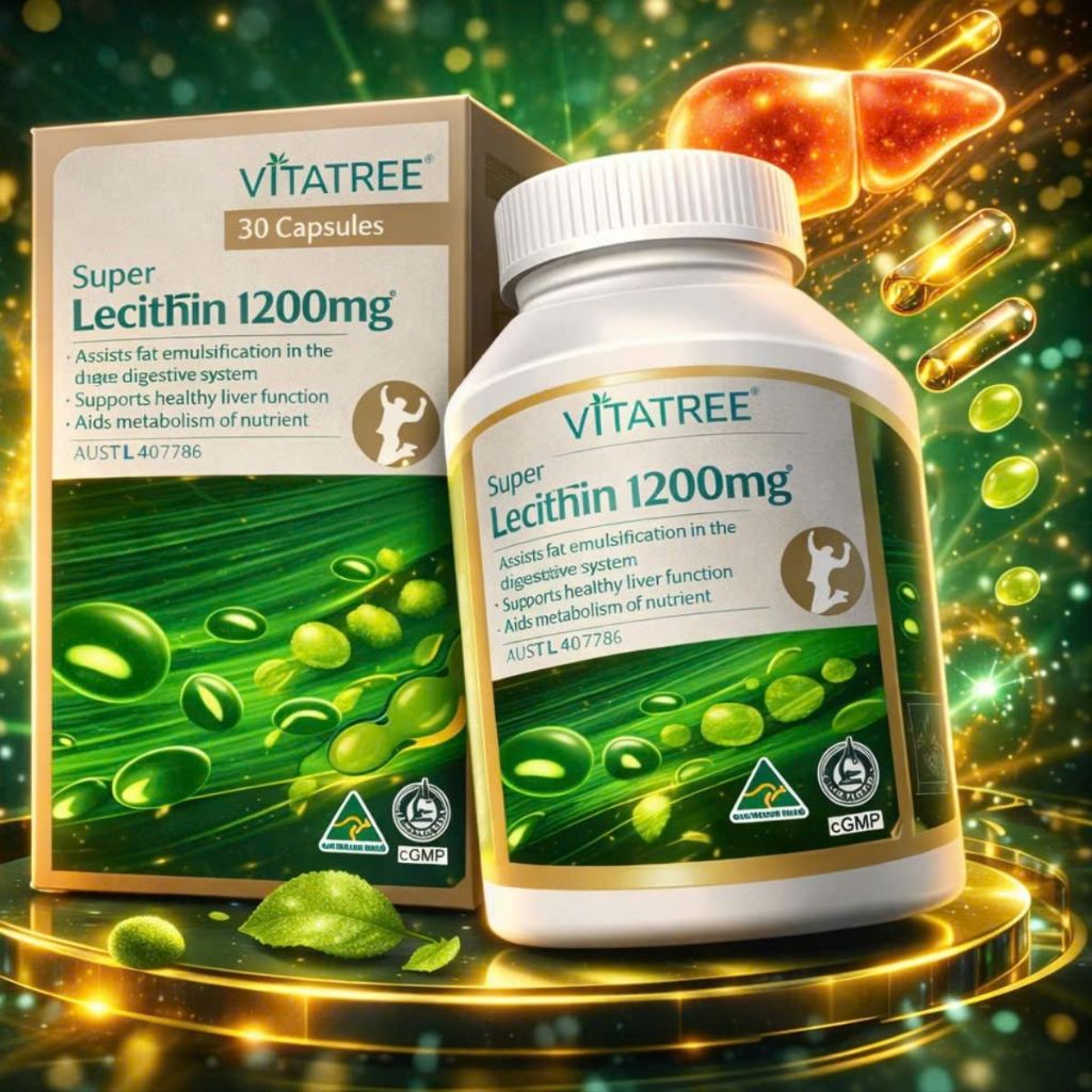 Thực phẩm bảo vệ sức khoẻ Super Lecithin 1200mg Capsules Hỗ trợ chức năng gan