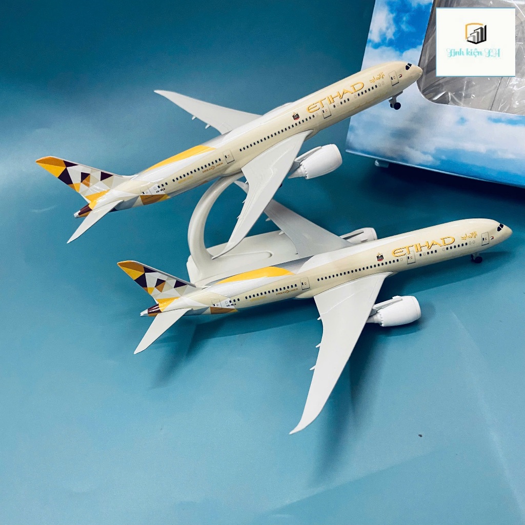 Máy Bay Dân Dụng Boeing B787 Hãng Etihad Airways . Mô Hình Kim Loại Cao Cấp Tỉ Lệ 1/400. Quà Tặng Hà