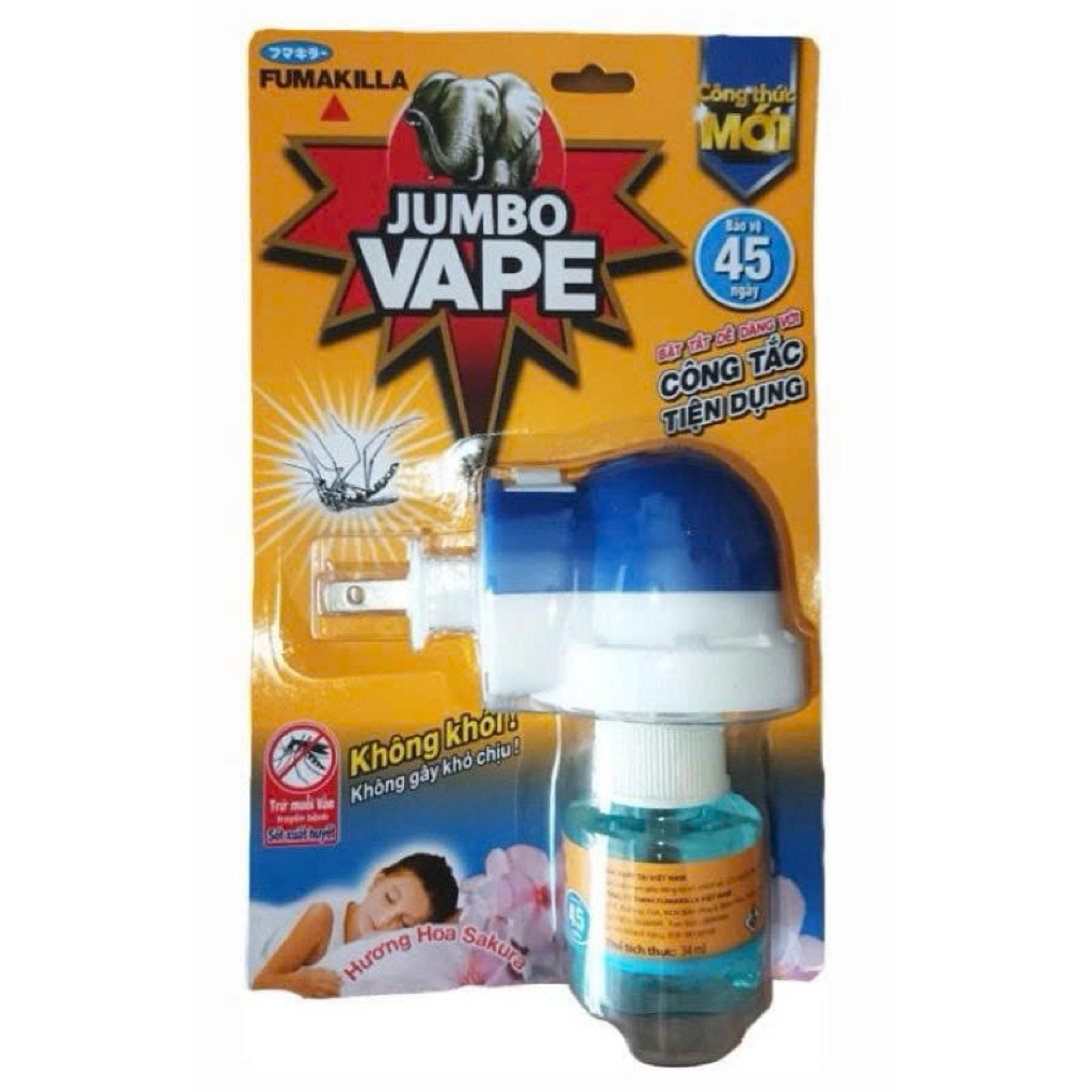 Bộ Máy Xông Đuổi Muỗi Và Chất Xông Đuổi Muỗi Jumbo Vape