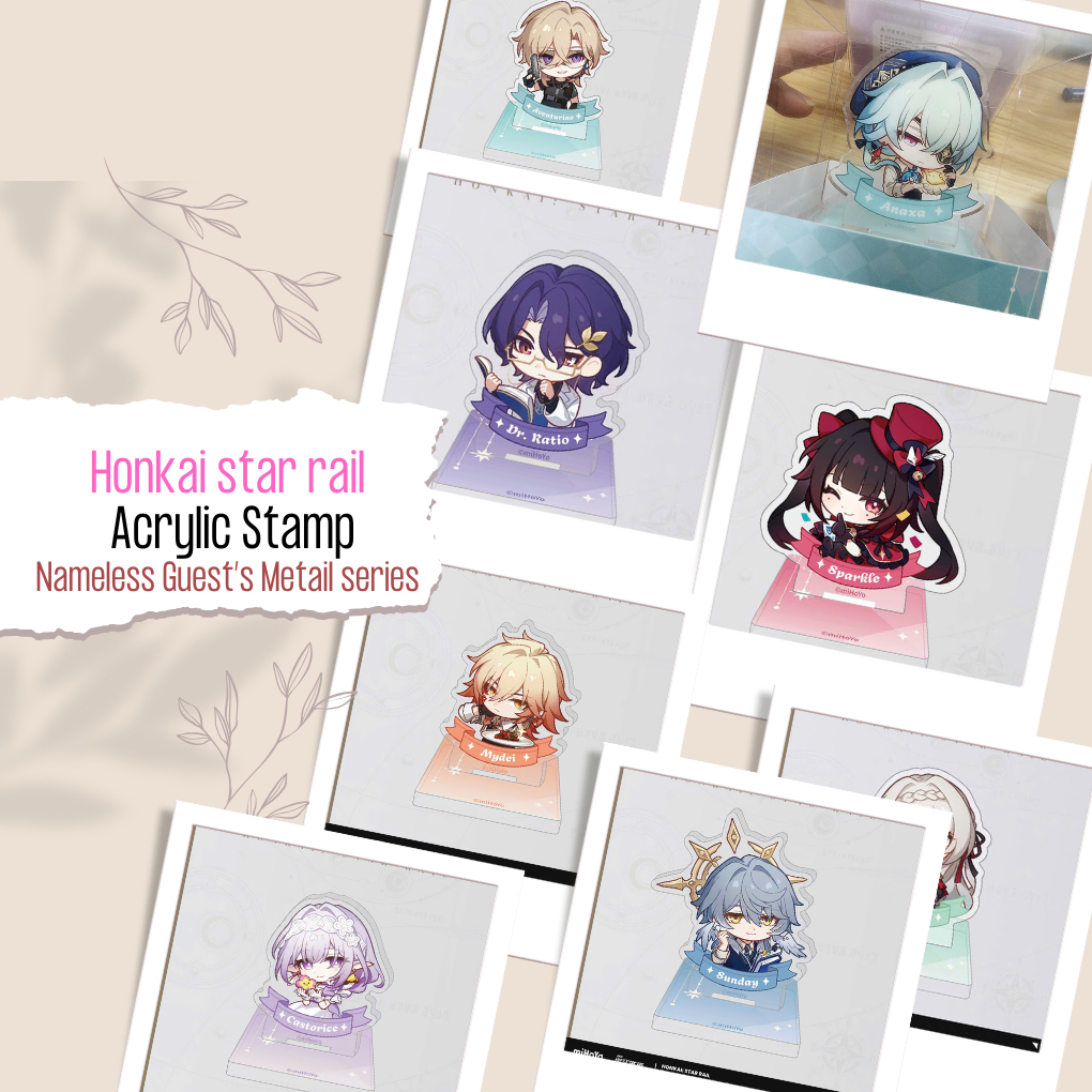 Honkai Star Rail - Stamp Acrylic standee Nhân vật Honkai @ miHoYo Anaxa Castorice Mydei chính hãng