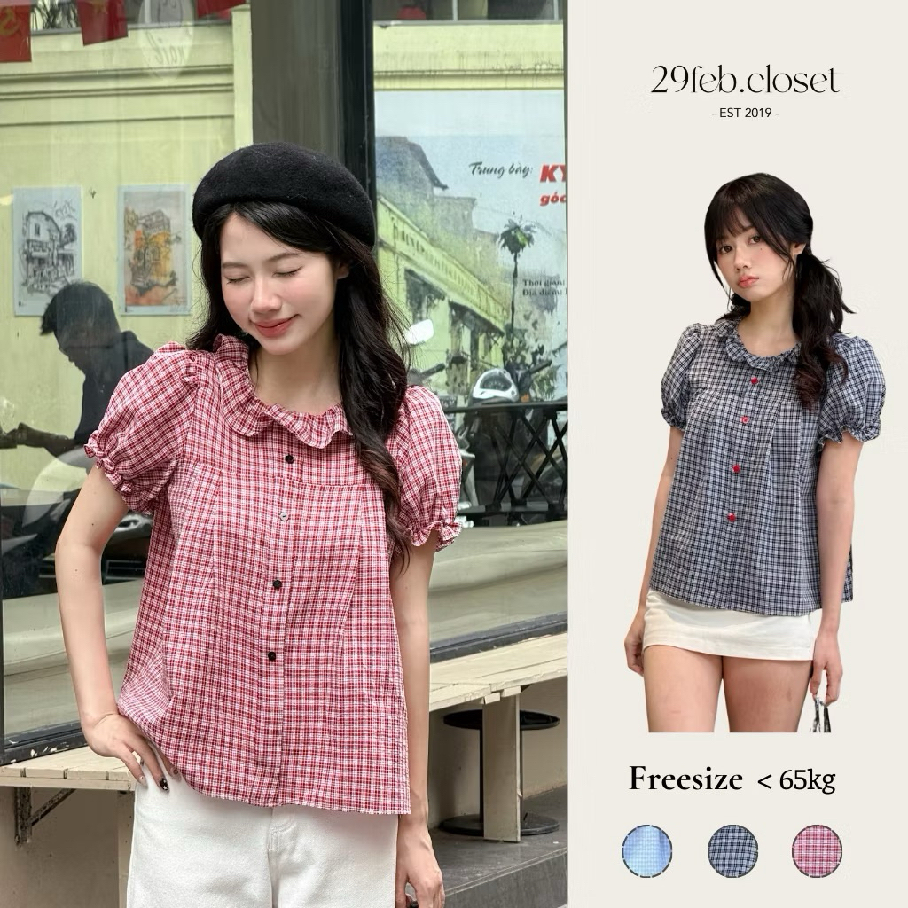 [Thanh lý] Áo babydoll 29feb. Closet NEW TAG (ảnh thật_Đọc kỹ mô tả)