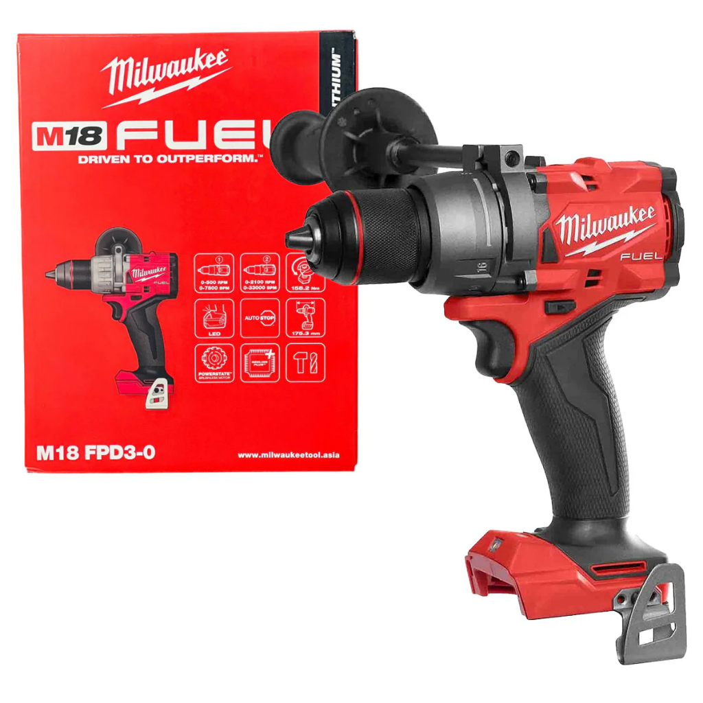 THÂN MÁY KHOAN PIN 18V MILWAUKEE M18 FPD3 (HỘP GIẤY) CHƯA GỒM PIN SẠC thế hệ mới - Gen 4