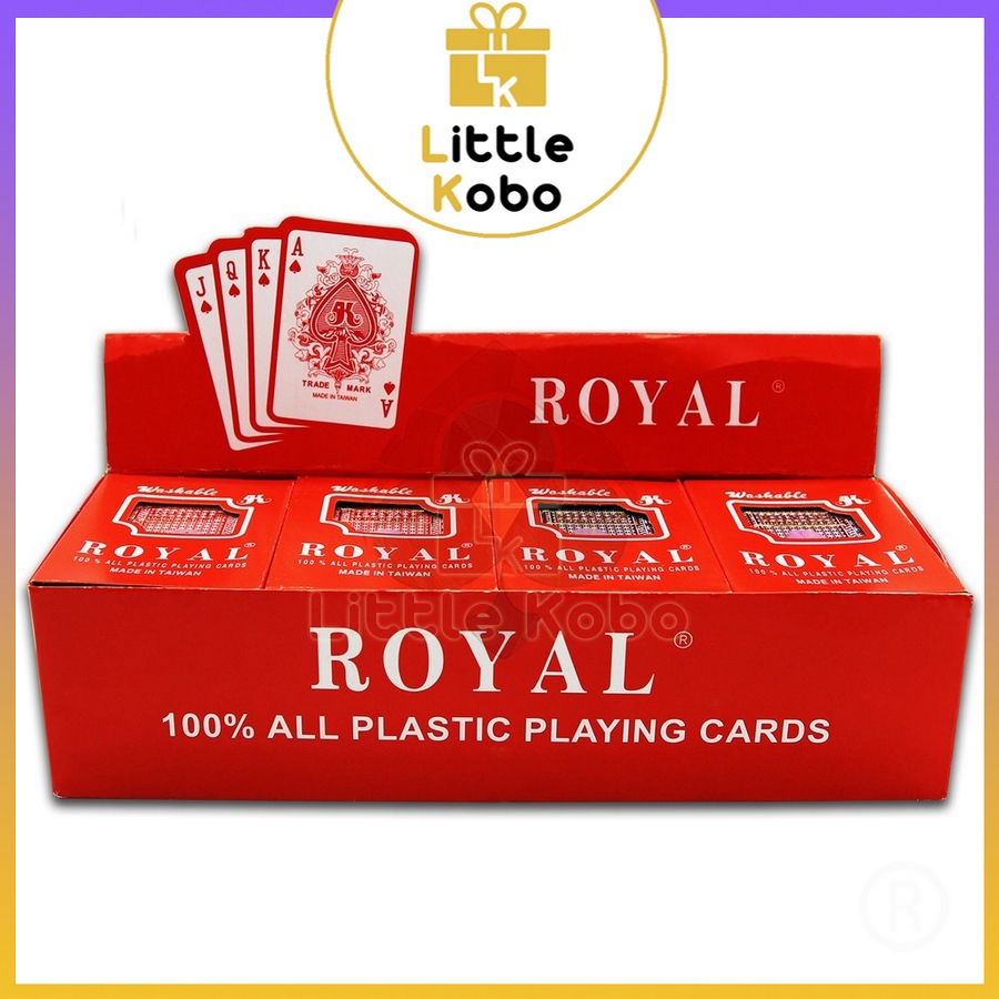 [Hộp 12 Bộ] Bài Tây Nhựa Đài Loan Royal Loại Cao Cấp Chống Nước 100% Bài Poker Nhựa PVC Plastic