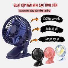 Quạt kẹp xe đẩy cho bé, Quạt kẹp tích điện mini xuay 360 độ có 3 chế độ gió - Q3