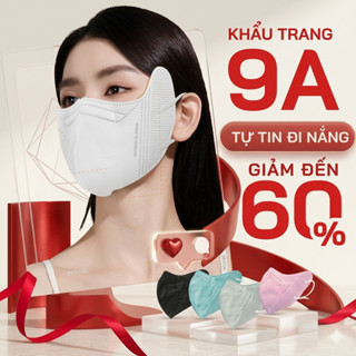 (Tặng 10 Cái ) Thùng 300- 100 Cái Khẩu trang 9A DENTAL 5 lớp Kháng Khuẩn,Form rộng chống nắng và tia uv Khắc tinh Mùa Hè
