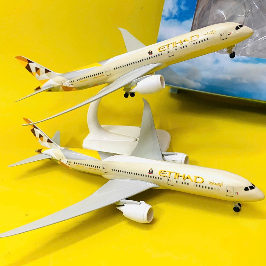 Máy Bay Hãng Hàng Không Etihad Airways Kim Loại Cao Cấp Tỉ Lệ (1:400) | Boeing 787-8 Dreamliner Airc