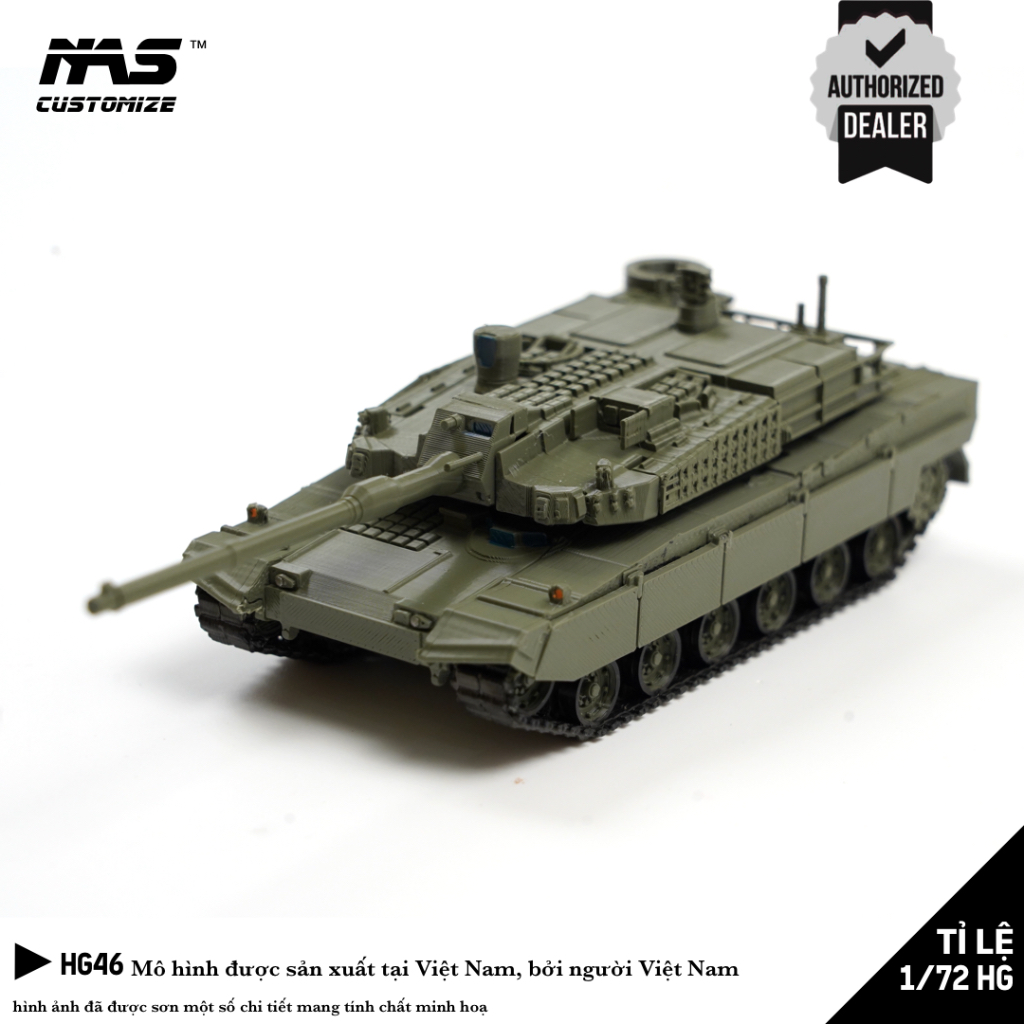 [NAS] Mô hình xe tăng HG Hàn Quốc K2 Black Panther tỉ lệ 1/72.