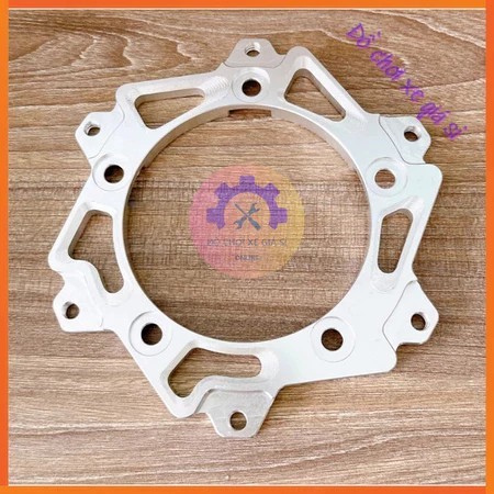 Lòng Nhôm CNC gắn đĩa WINNER 6 lỗ xuống Mâm 5 lỗ AB 150 ( Màu Trắng )