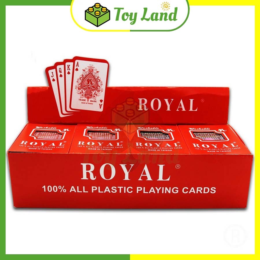 [Hộp 12 Bộ] Bài Tây Nhựa Đài Loan Royal Loại Cao Cấp Chống Nước 100% Bài Poker Nhựa PVC Plastic