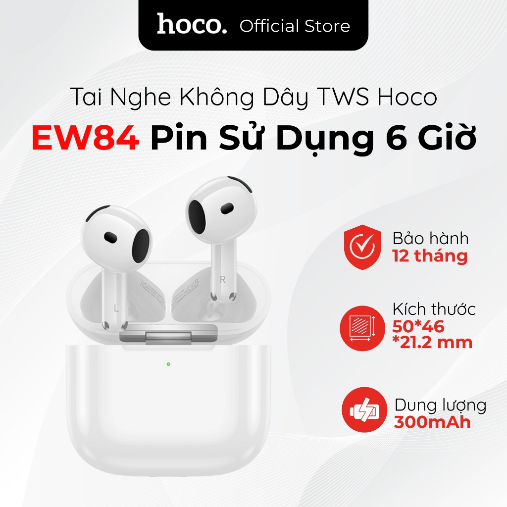 Tai Nghe Không Dây TWS Hoco EW84 - Bluetooth 5.4, Pin Sử Dụng 6 Giờ, Âm Thanh Stereo, Thiết Kế Nhỏ G