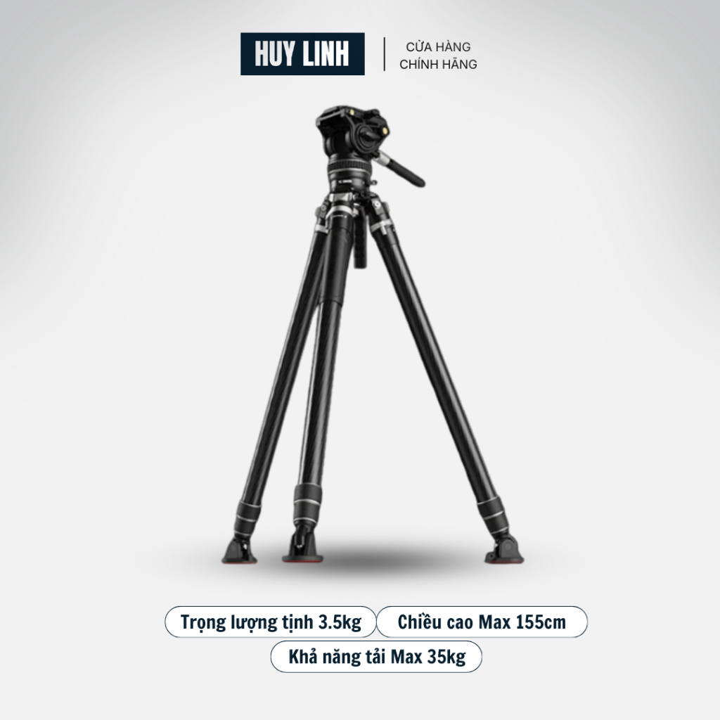 YC Onion PINETA Lite Carbon Fiber FH75S Chân máy quay thao tác nhanh TL75SHDFH