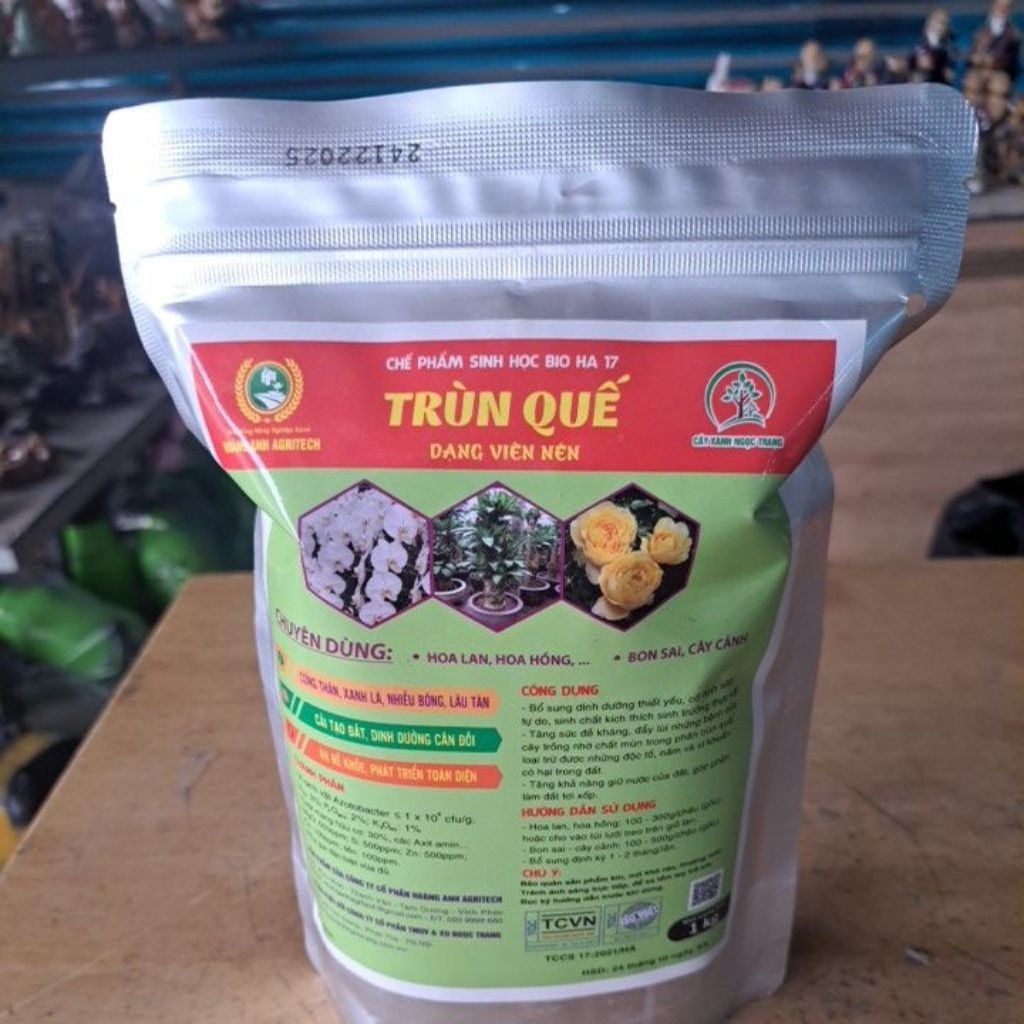 phân hữu cơ vi sinh, trùn quế nén
