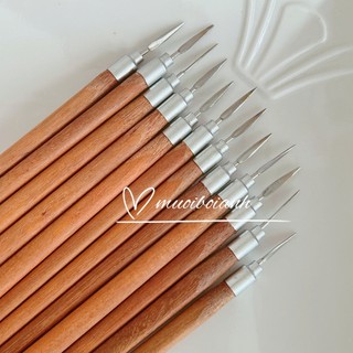 Set 2 cây lấy khoé cán gỗ