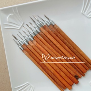 Set 2 cây lấy khoé cán gỗ