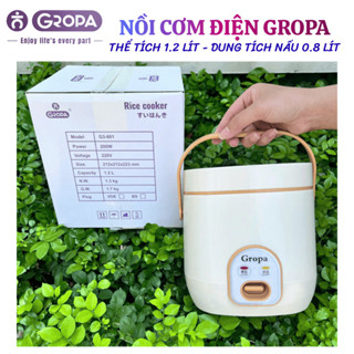 Nồi cơm điện mini dung tích 1,2 lít , nồi cơm điện cho 2 người ăn Gropa bảo hành 12 tháng