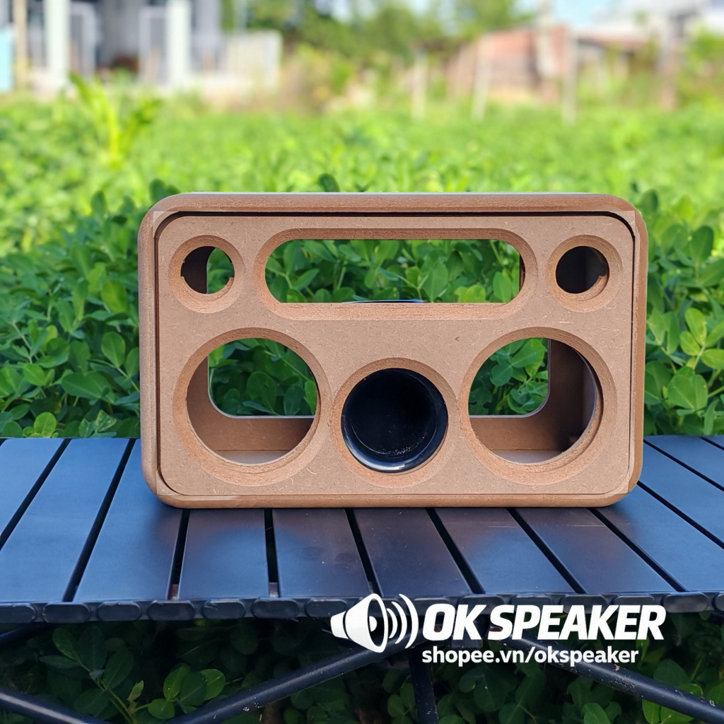 Box loa thô 4inch BB2 Thông Hơi dáng siêu bo kích thước 370x230x210