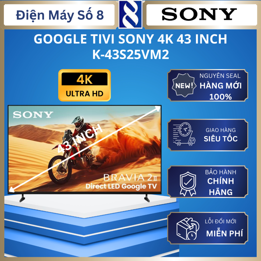 Google tivi Sony K-43S25VM2 4K 43 inch