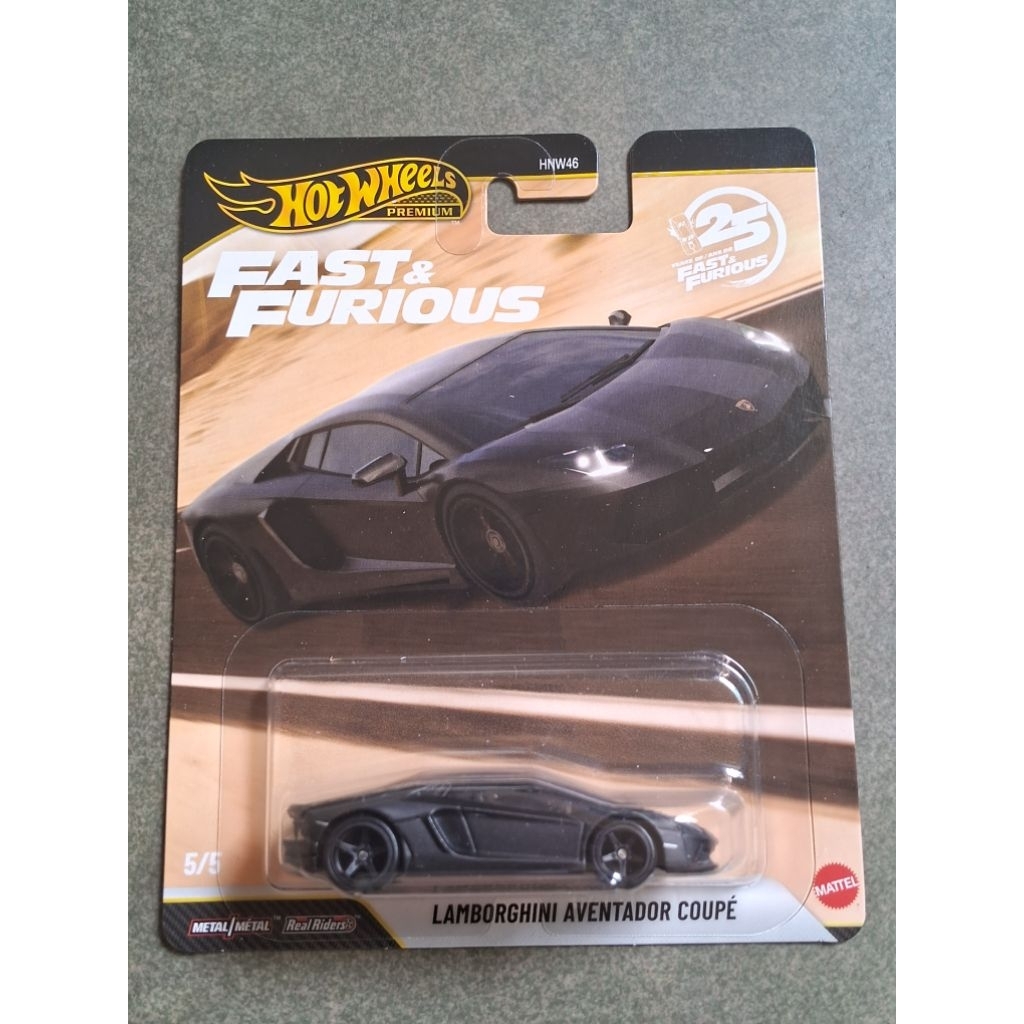 2026 HOT WHEELS PREMIUM LAMBORGHINI AVENTADOR COUPE MÀU ĐEN NHÁM FAST AND FURIOUS