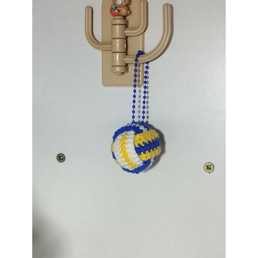 Móc khoá len bóng chuyền mini, móc khoá bóng chuyền len mini dễ thương