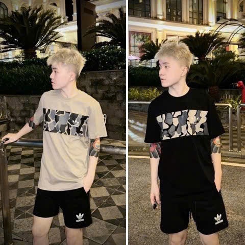 Bộ Quần Áo cộc tay  Nam Mùa Hè  Rằn ri NgựcSiêu Đẹp - Đồ Bộ Cộc in ngực Hè Nam Nữ Chất Áo Cotton