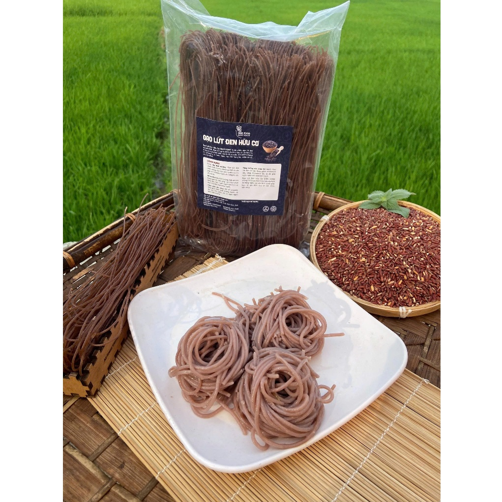Bún gạo lứt hữu cơ, bún gạo lứt ngũ sắc rau củ DibisFarm - Màu sắc tự nhiên, thanh đạm, giàu chất xơ, tốt cho sức khỏe
