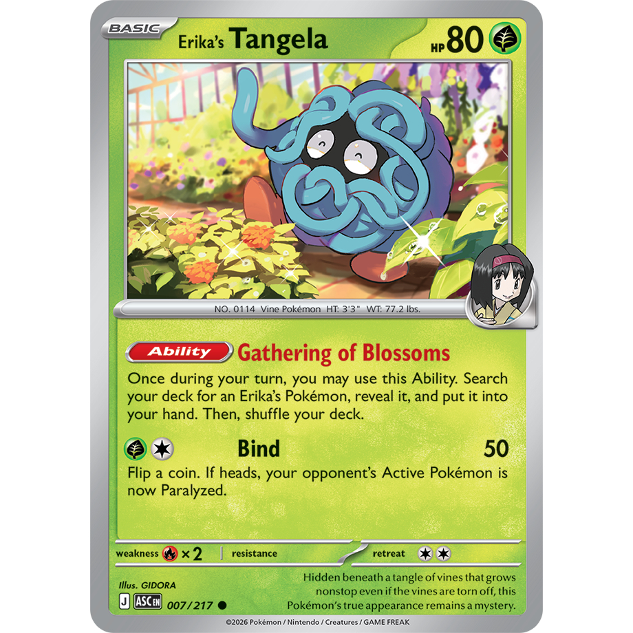 [KW2 Pokemon] [EN] Thẻ 007/217 Erika's Tangela - ASCEN