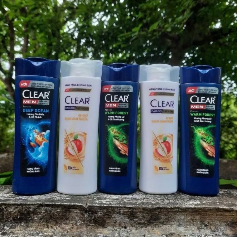 (COMBO 5) Dầu gội Clear men hương gió biển & hổ phách - Dầu gội Clear men hương phong lữ & gỗ đàn hư