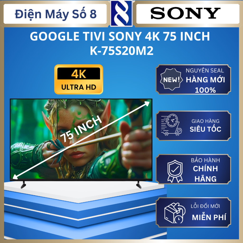 Google tivi Sony K-75S20M2 4K 75 inch