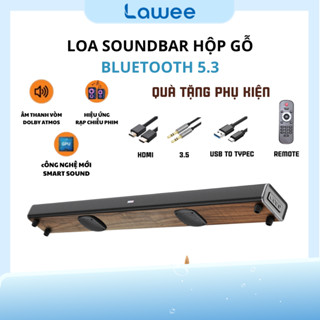 Loa Soundbar Hoạ Tiết Vân Gỗ Sang Trọng Đẳng Cấp Kết Nối Đa Năng - TV - Máy tính - Điện Thoại